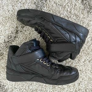 Men’s Givenchy Black Leather High Top Sneakers